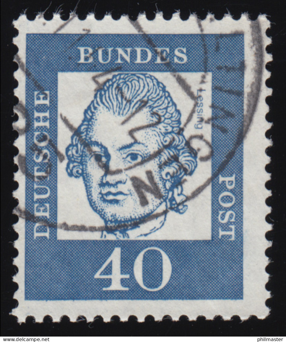 355y Bed. Deutsche Y 40 Pf, Einzelmarke + Nr. O - Roulettes