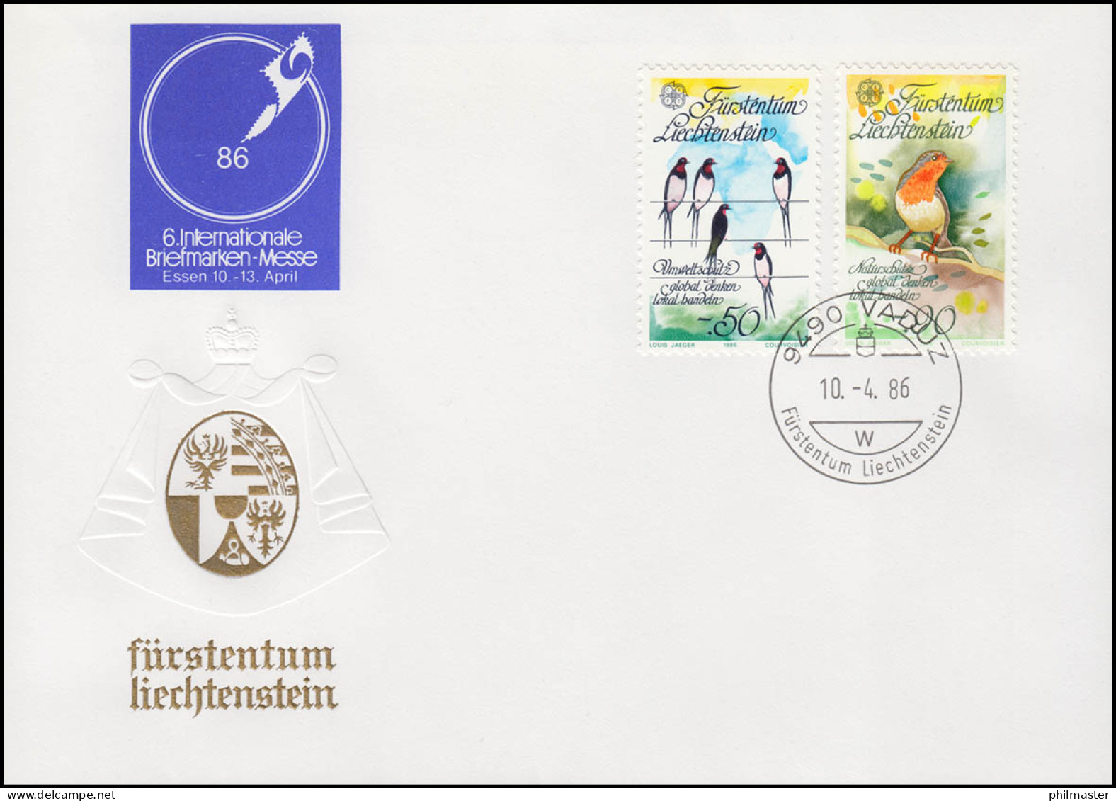 Sonderumschlag 17: Ausstellung-Zudruck Briefmarkenmesse Essen 1986 - Maximumkaarten