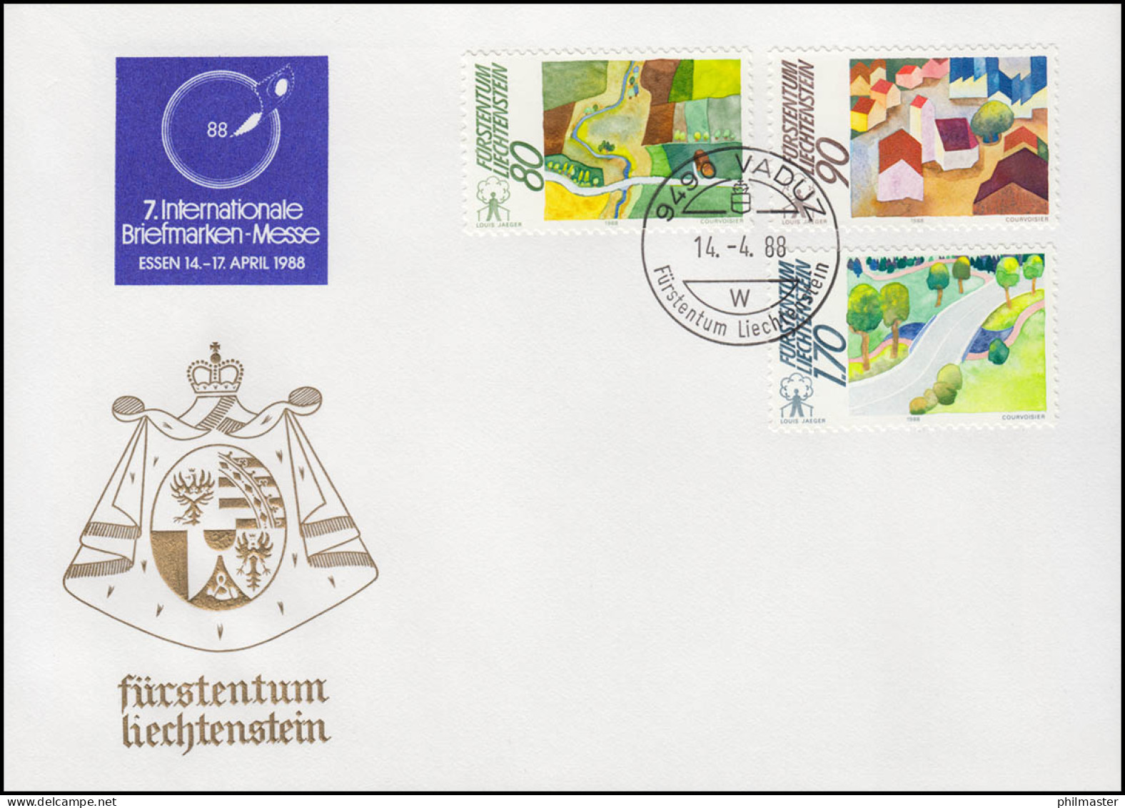Sonderumschlag 23: Ausstellung-Zudruck Briefmarkenmesse Essen 1988 - Maximumkarten (MC)