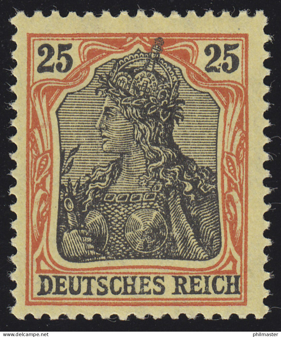 88 IIb Germania 25 Pf. Deutsches Reich Kriegsdruck, ** - Unused Stamps