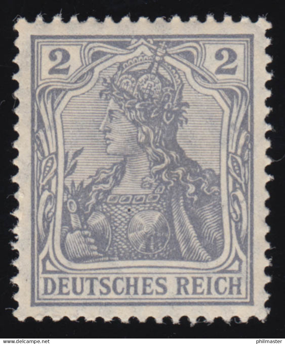 83 I Germania 2 Pf Deutsches Reich Friedensdruck, ** - Neufs