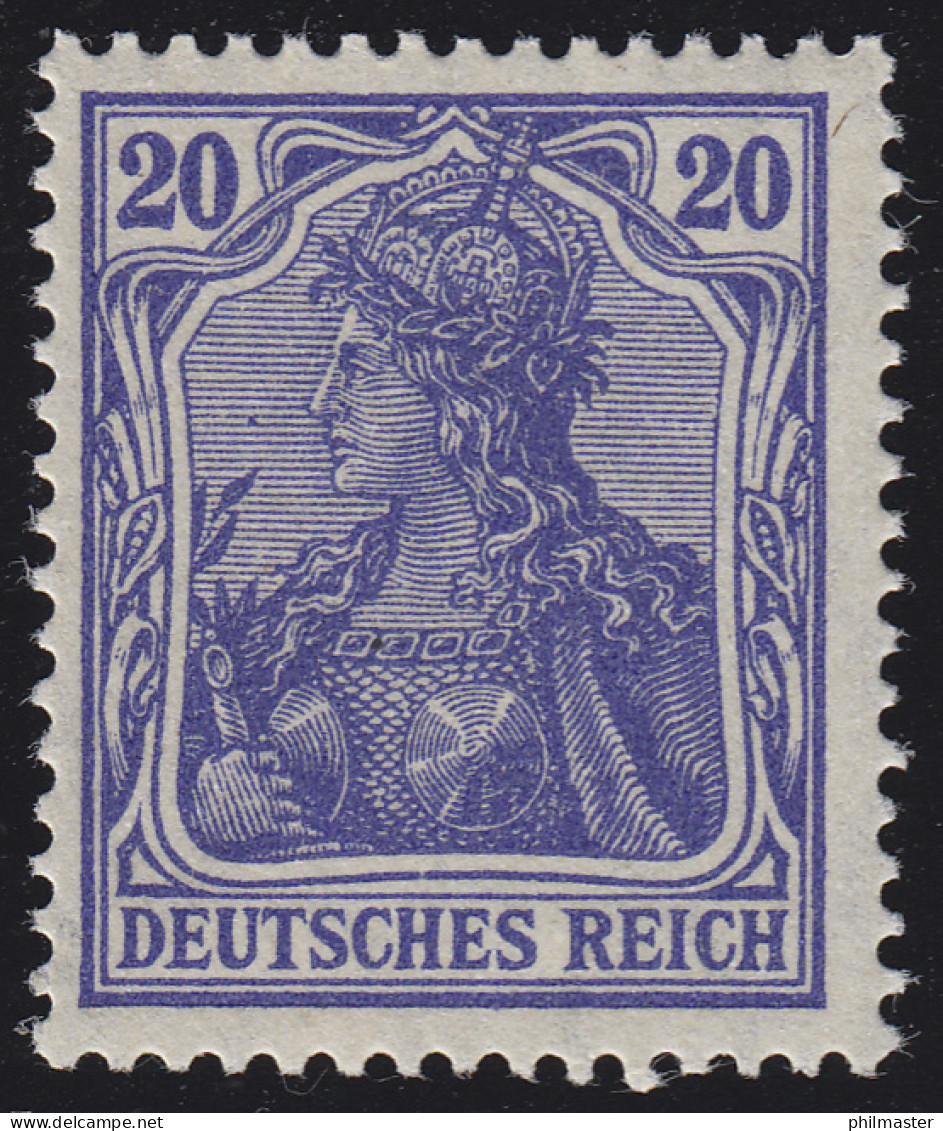 87 IId Germania 20 Pf. Deutsches Reich Kriegsdruck, ** - Ungebraucht