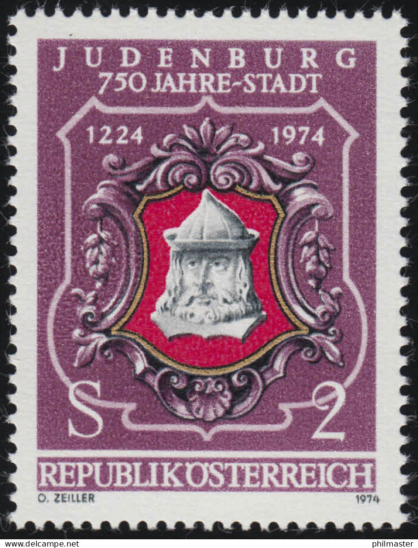 1447 750 Jahre Stadt Judenburg, Altes Stadtsiegel 2 S Postfrisch ** - Unused Stamps