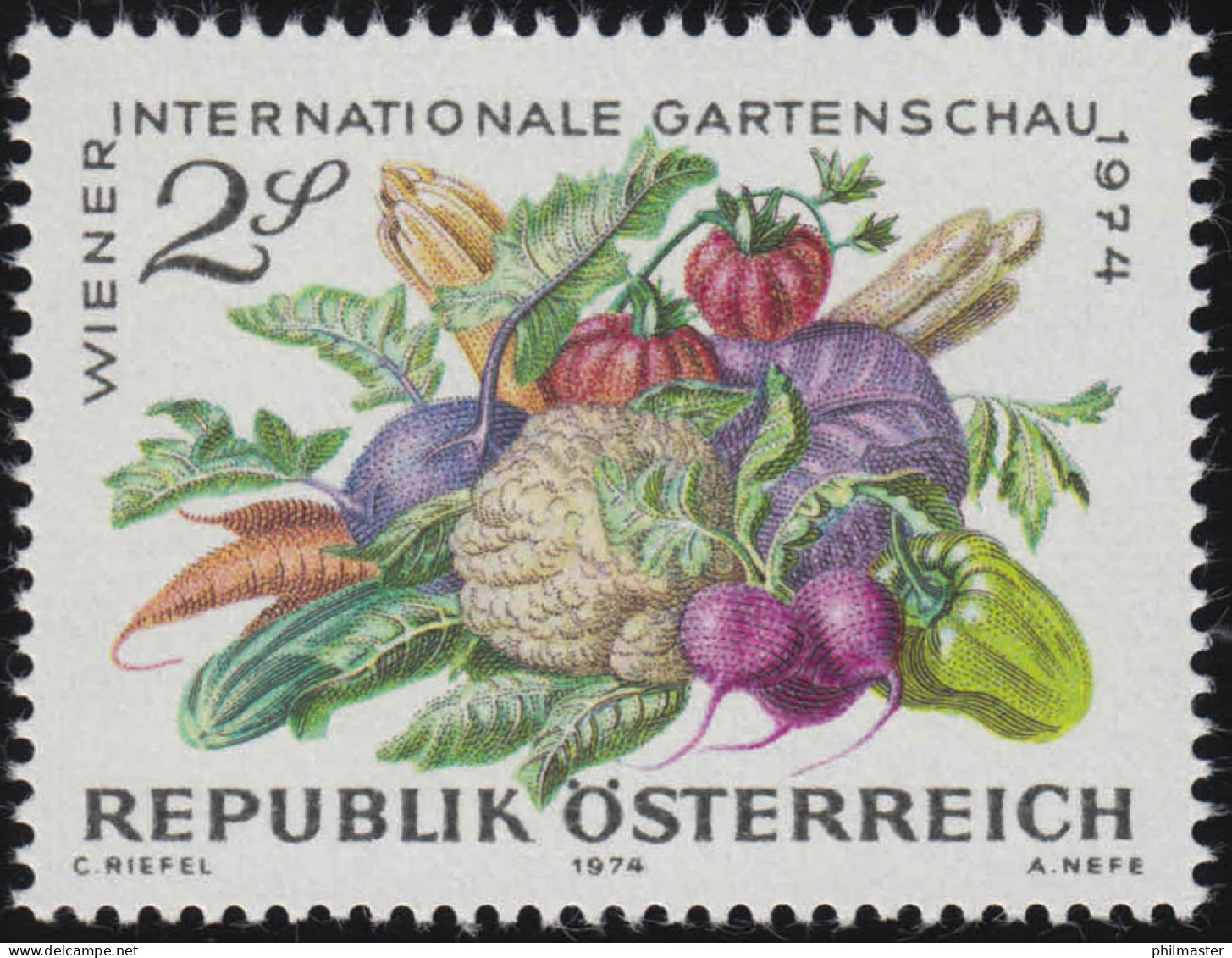 1444 Wiener Internationale Gartenschau, Gemüse, 2 S Postfrisch ** - Ungebraucht
