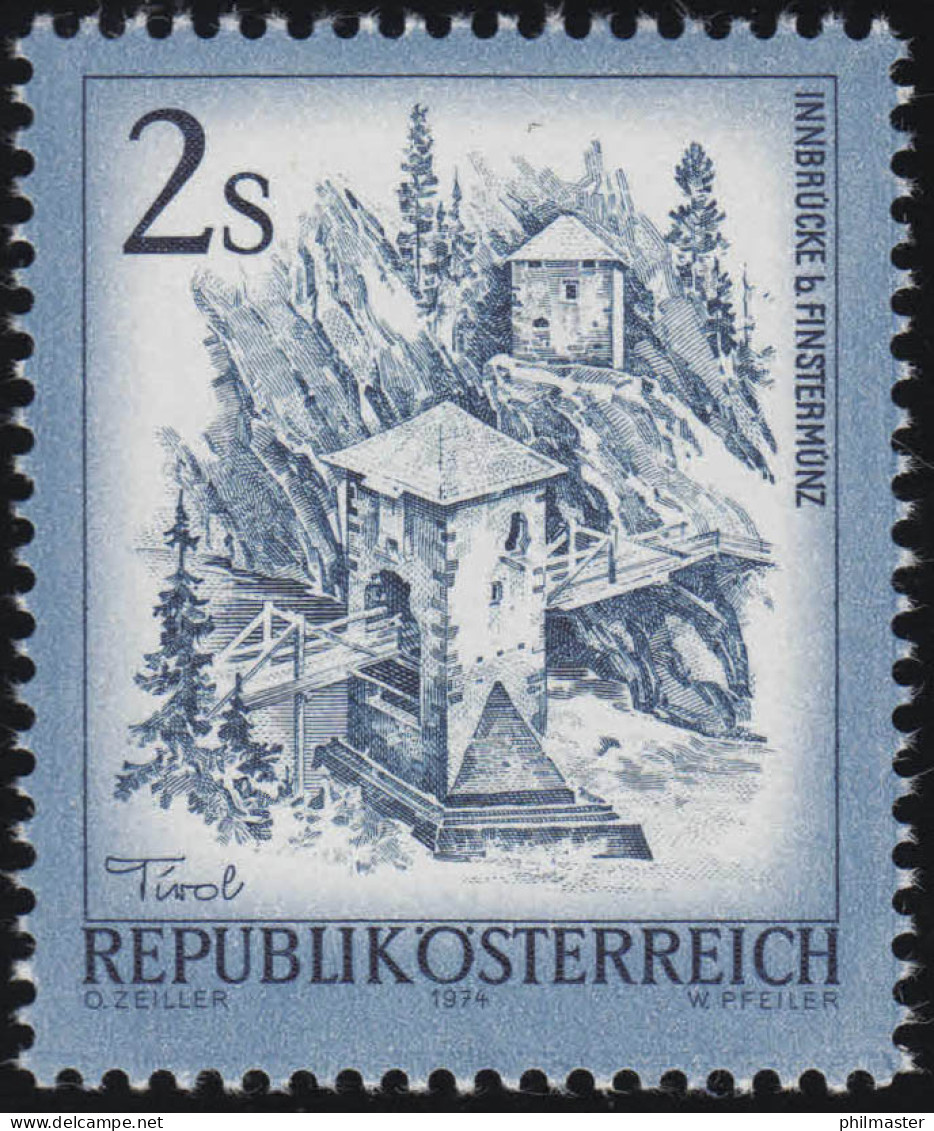 1440ya Freimarke: Schönes Österreich, Alte Innbrücke Finstermünz /Tirol, 2 S ** - Unused Stamps