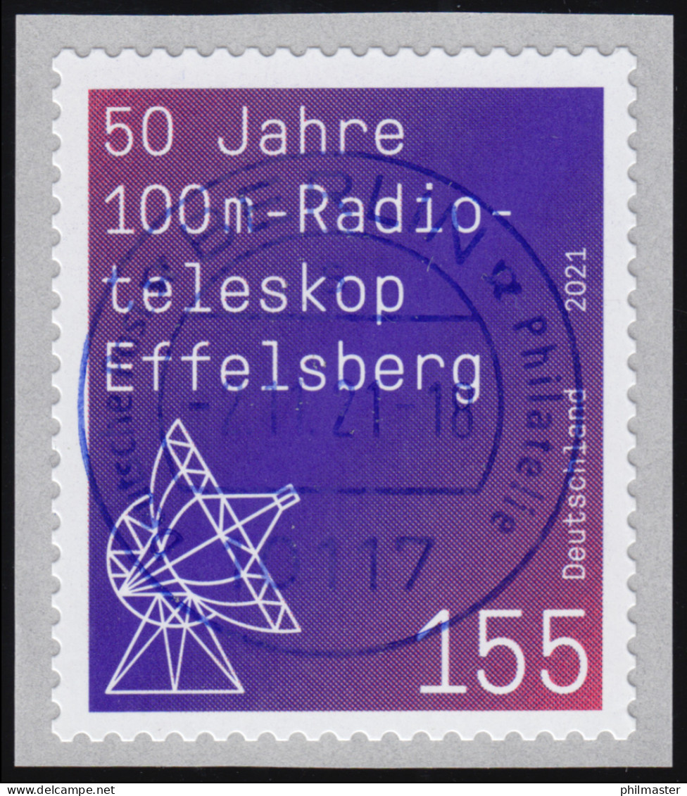 3622 Radioteleskop Effelsberg, Sk Mit GERADER Nummer, ET-O VS Berlin 2.11.21 - Rollo De Sellos