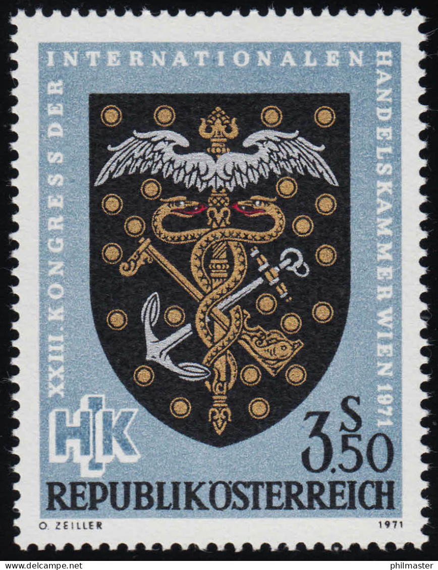 1358 Kongress Handelskammer, Gremiumswappen Großhändler 3.50 S Postfrisch ** - Unused Stamps