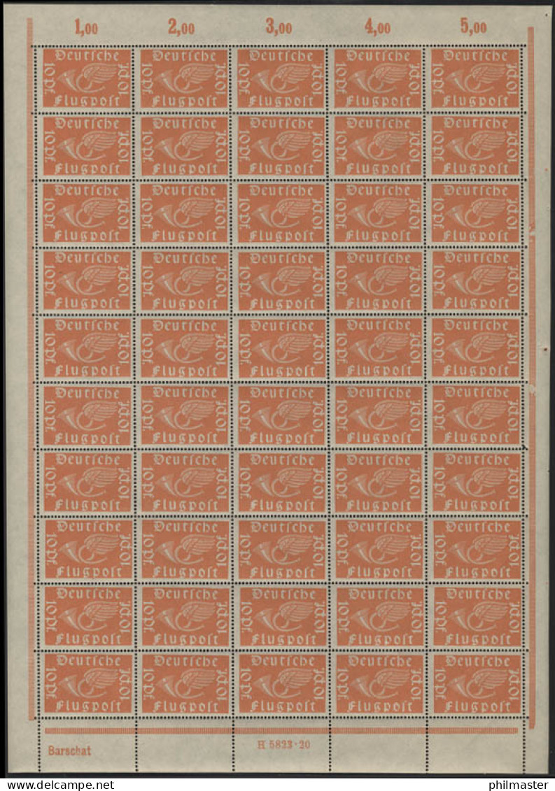 111-112 Flugpost Posthorn/Doppeldecker, 2 Werte Postfrisch Im Bogen **, BARSCHAT - Unused Stamps