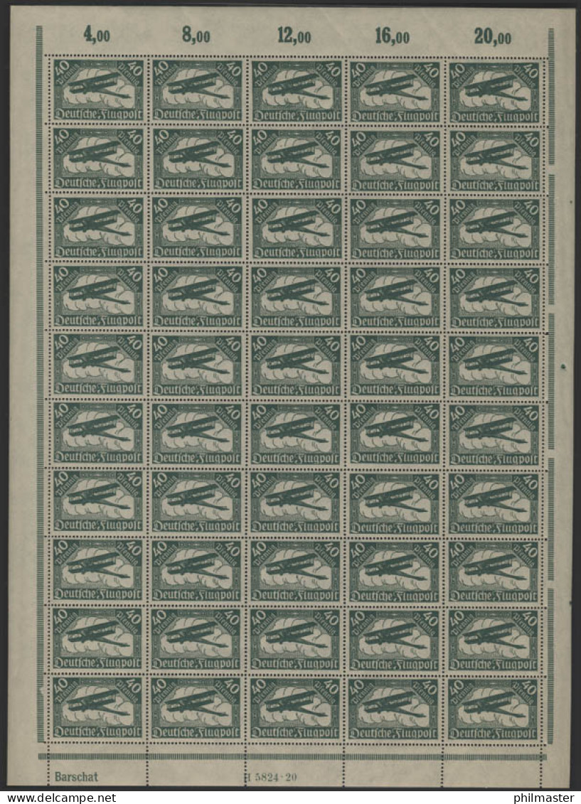 111-112 Flugpost Posthorn/Doppeldecker, 2 Werte Postfrisch Im Bogen **, BARSCHAT - Unused Stamps