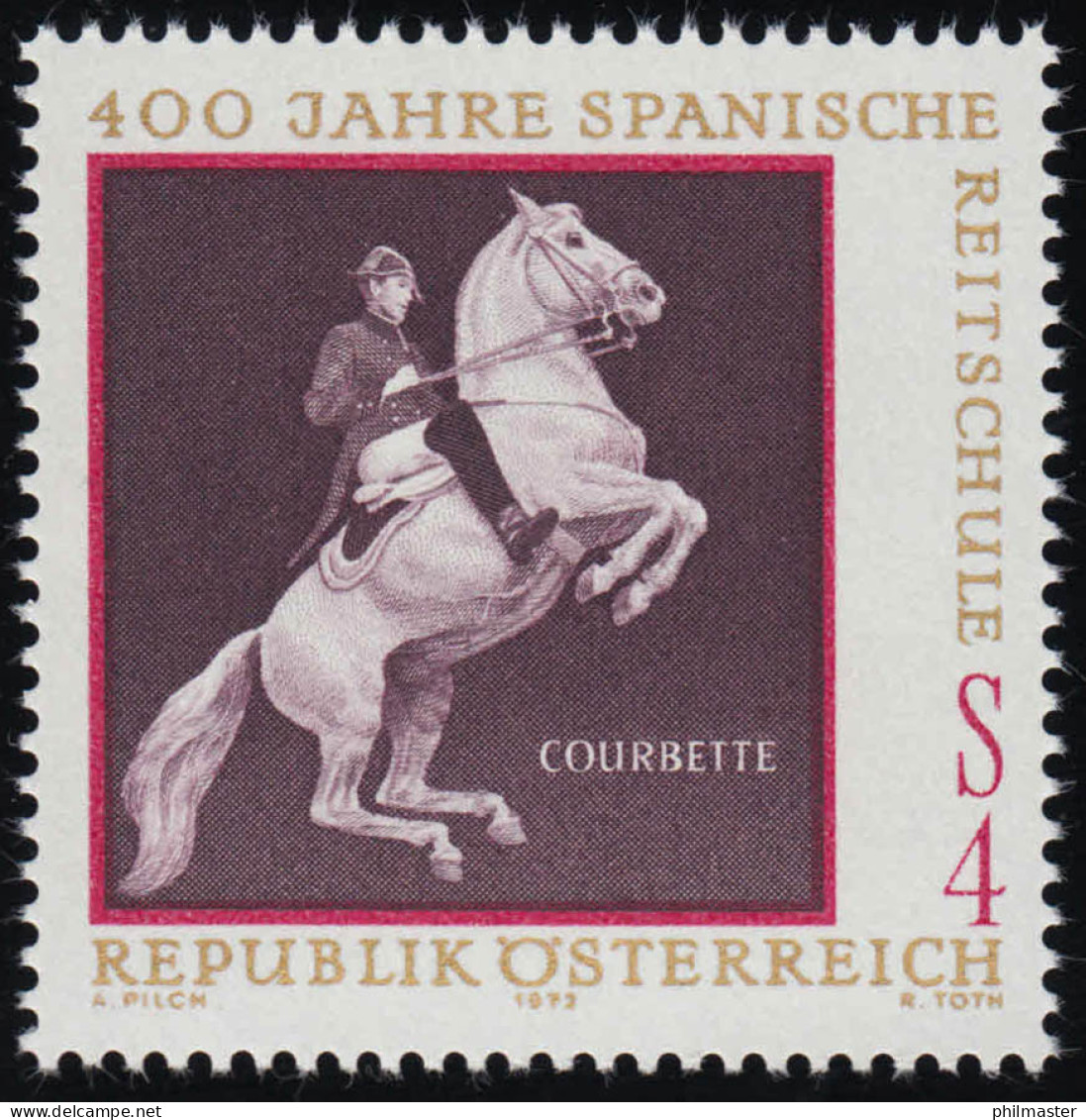 1400 400 J. Spanische Reitschule, Courbette, 4 S Postfrisch ** - Unused Stamps