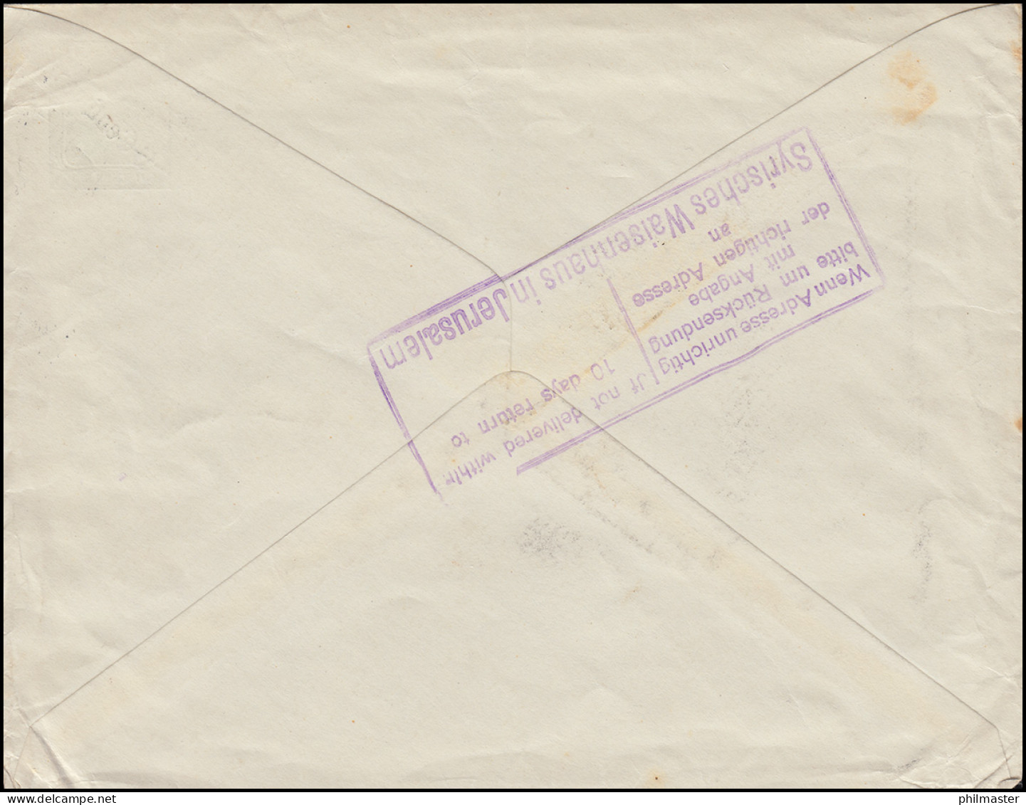 Deutsche Post Jerusalem 15.8.1911 Auf Umschlag U 5 Nach Georgental / Thüringen - Turquia (oficinas)