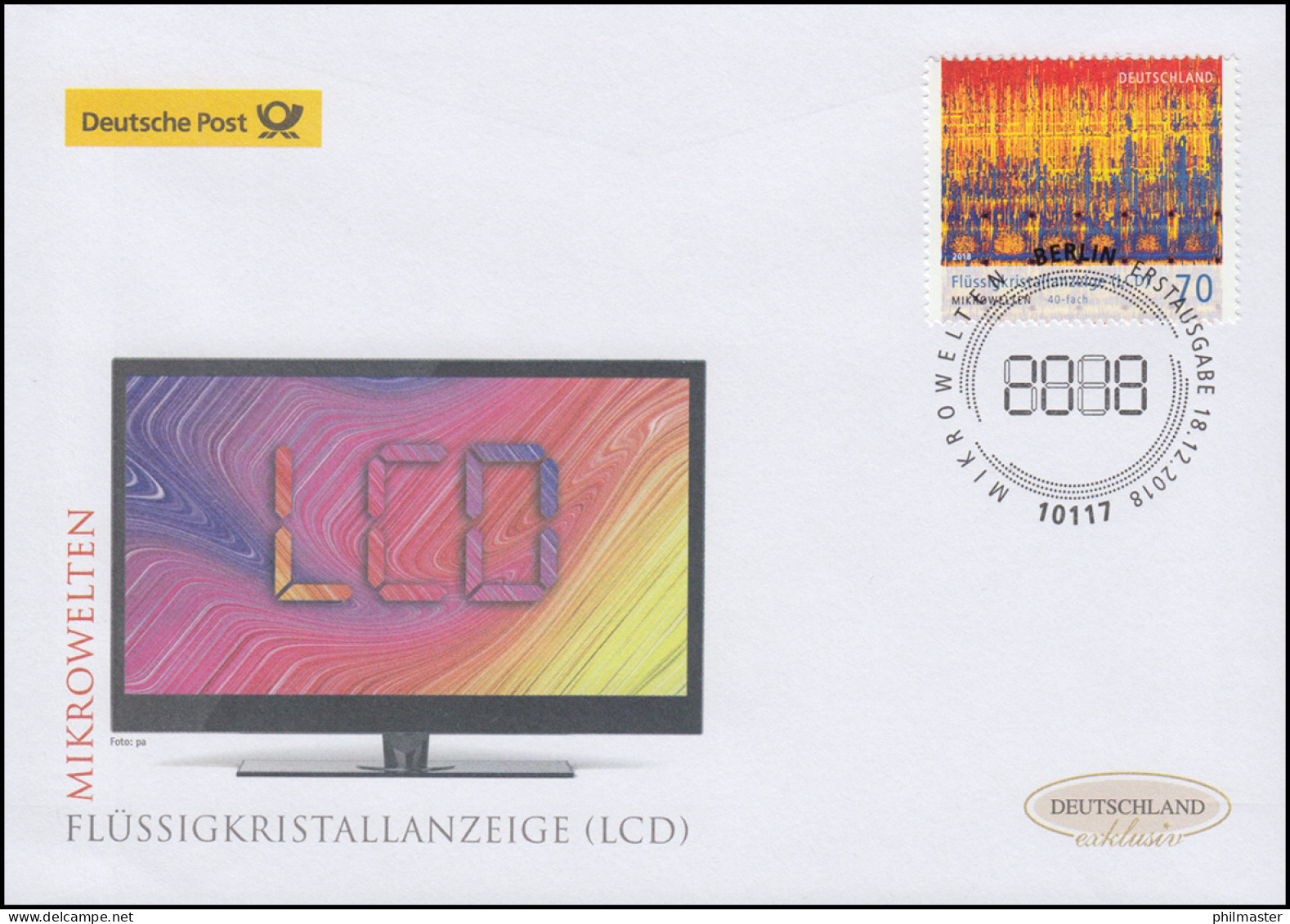 3427 Mikrowelten: Flüssigkristallanzeige (LCD), Schmuck-FDC Deutschland Exklusiv - Covers & Documents