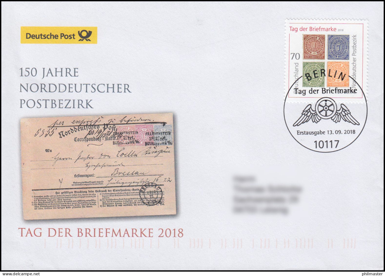 3412 Norddeutscher Postbezirk, Schmuck-FDC Deutschland Exklusiv - Briefe U. Dokumente