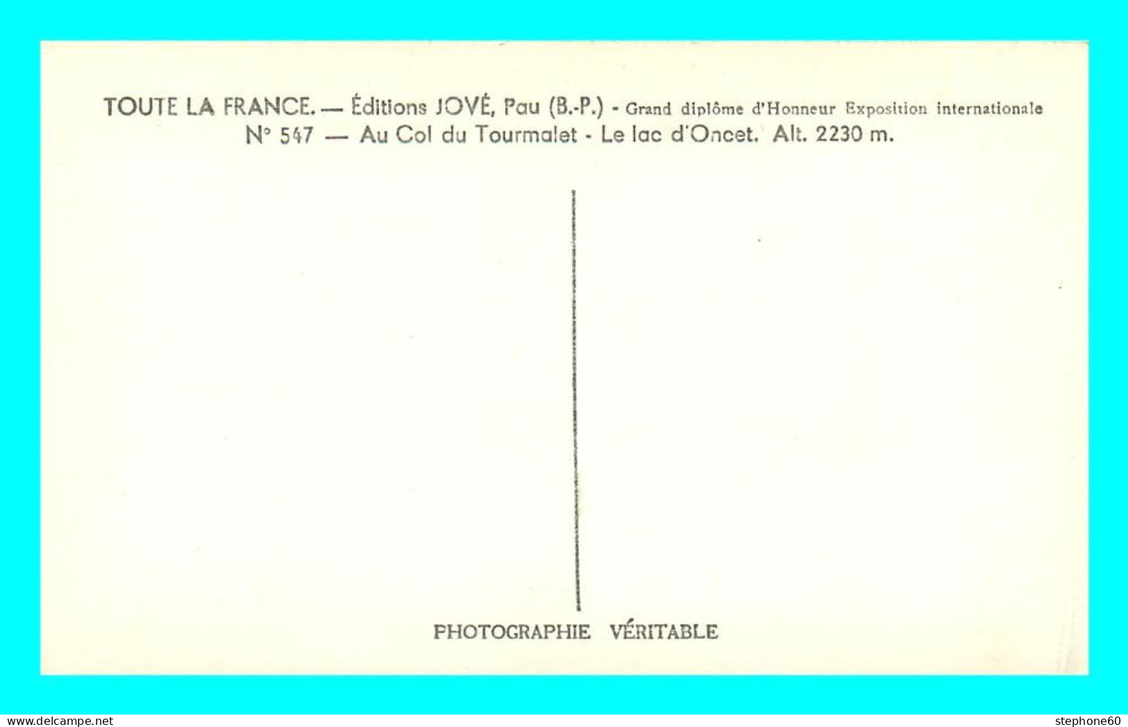 A848 / 401 64 - Col Du Tourmalet Lac D'Oncet - Altri & Non Classificati