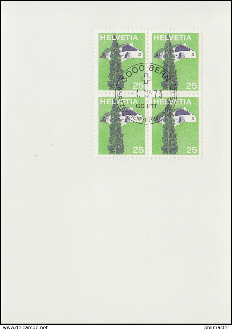 Schweiz 1006 Landschaften: Saignelegier 1973, PTT-Grußkarte Zum Jahreswechsel - Maximum Cards