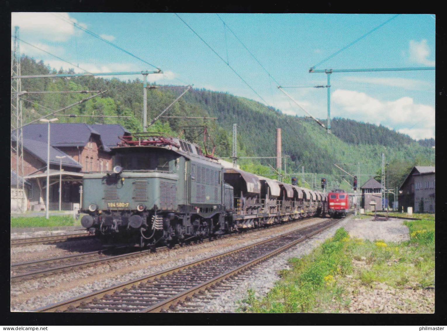 AK Elektro Güterzuglokomotive 194 580-7, SSt HALBERSTADT Bahnhof, 19.10.2013 - Sonstige & Ohne Zuordnung