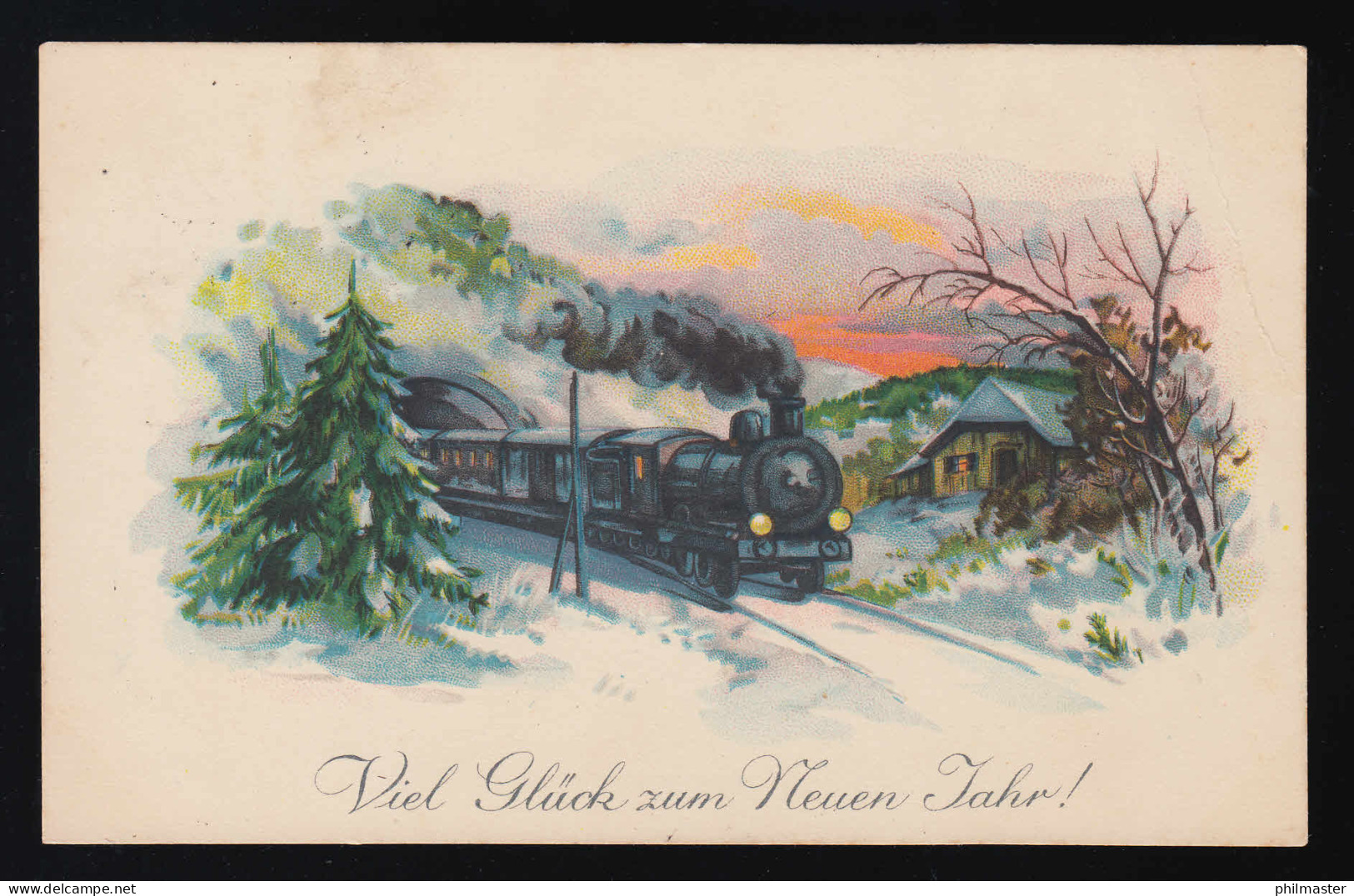 AK EAS 5177 Dampfeisenbahn Schnee Viel Glück Neues Jahr, Barmstedt 31.12.1926 - Sonstige & Ohne Zuordnung
