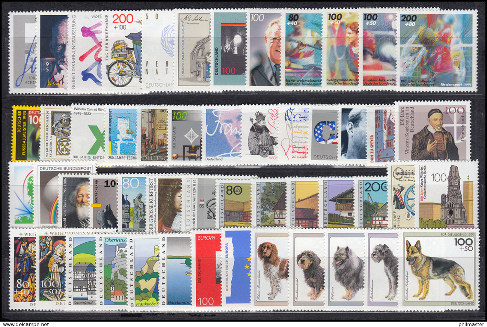 1772-1833 Bund-Jahrgang 1995 Komplett Postfrisch ** - Collezioni Annuali