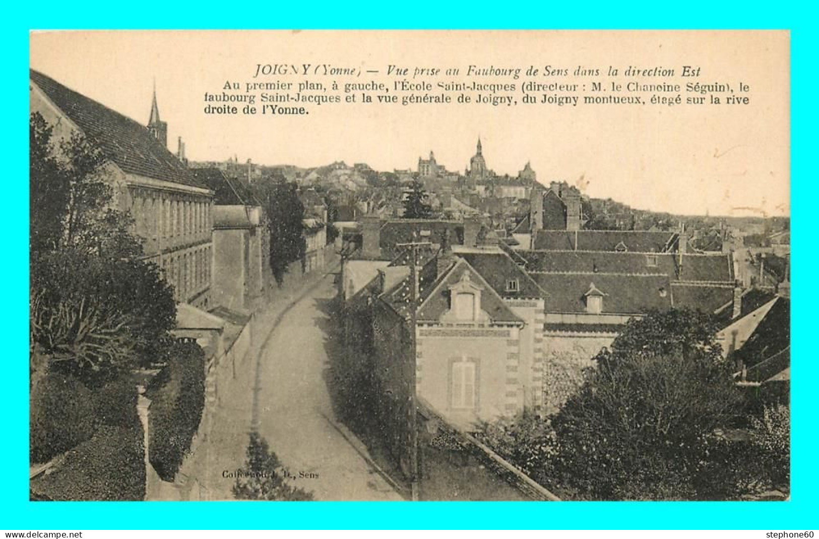 A847 / 281 89 - JOIGNY Vue Prise Du Faubourg De Sens Direction Est - Joigny