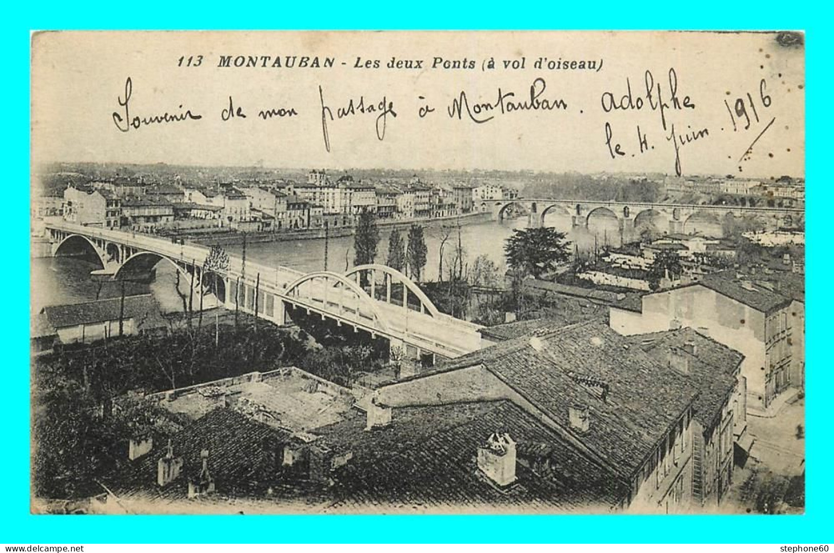 A848 / 061 82 - MONTAUBAN Les Deux Ponts à Vol D'oiseau - Montauban