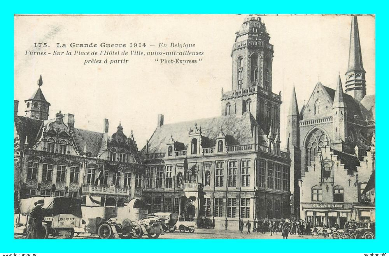 A843 / 075 VEURNE FURNES Grande Guerre 1914 Place De L'Hotel De Ville - Veurne