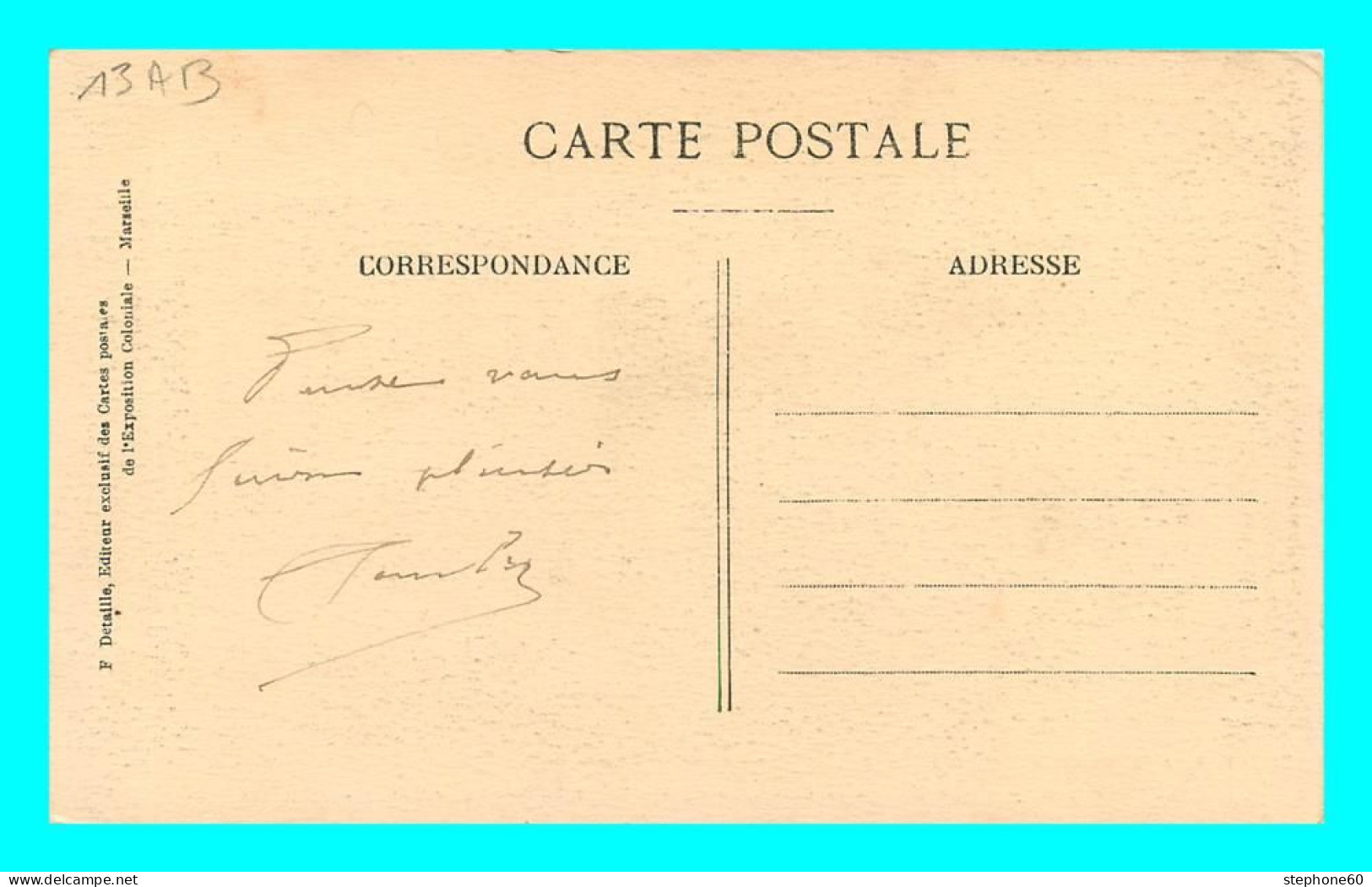 A847 / 381 18641MARSEILLE Exposition Coloniale 1922 Grand Palais - Unclassified