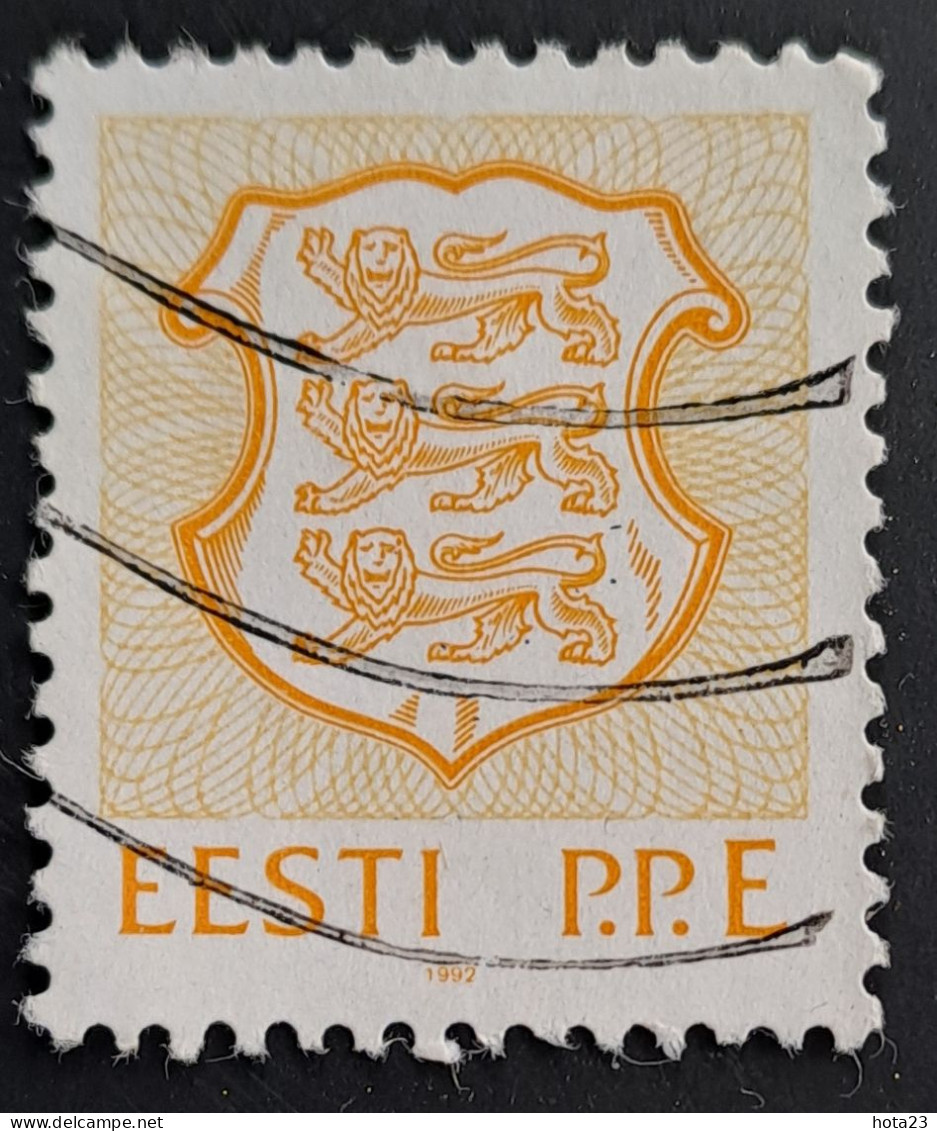 (!) Estonia 1992 Stamp PPE 1992 Mi 176  Coat Of Arm Used (0) TREE LIONS - Estland