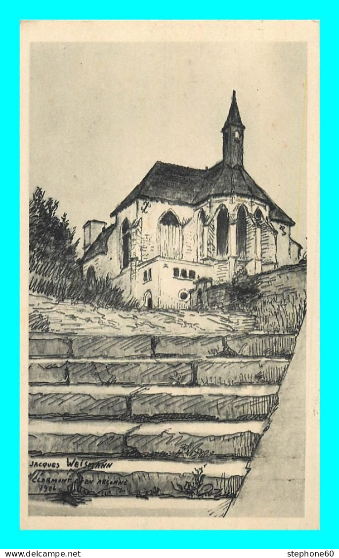 A840 / 625 55 - CLERMONT EN ARGONNE Eglise D'apres Dessin De J. Weismann - Clermont En Argonne