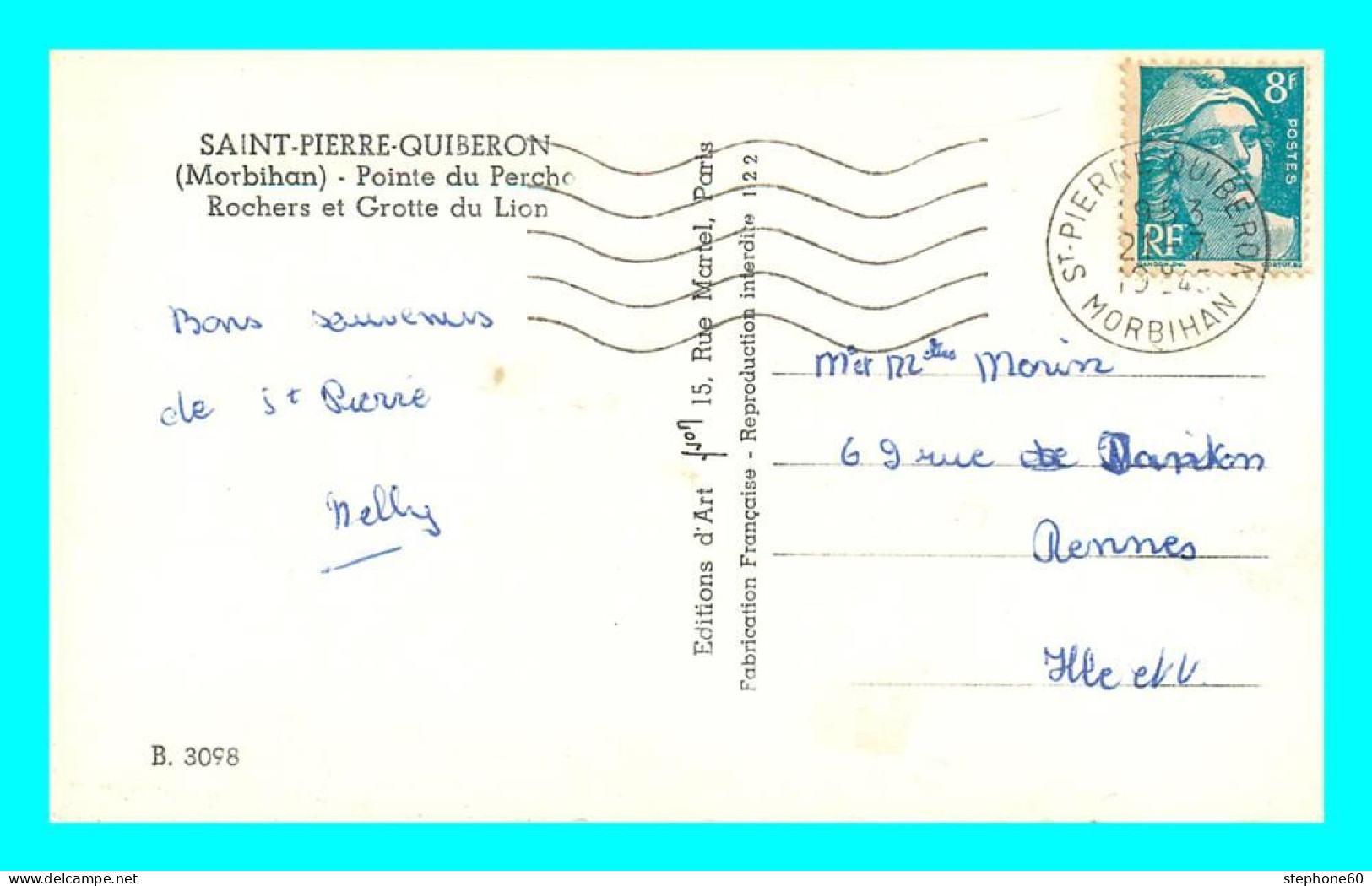 A844 / 329 56 - SAINT PIERRE QUIBERON Pointe Du Perche - Andere & Zonder Classificatie