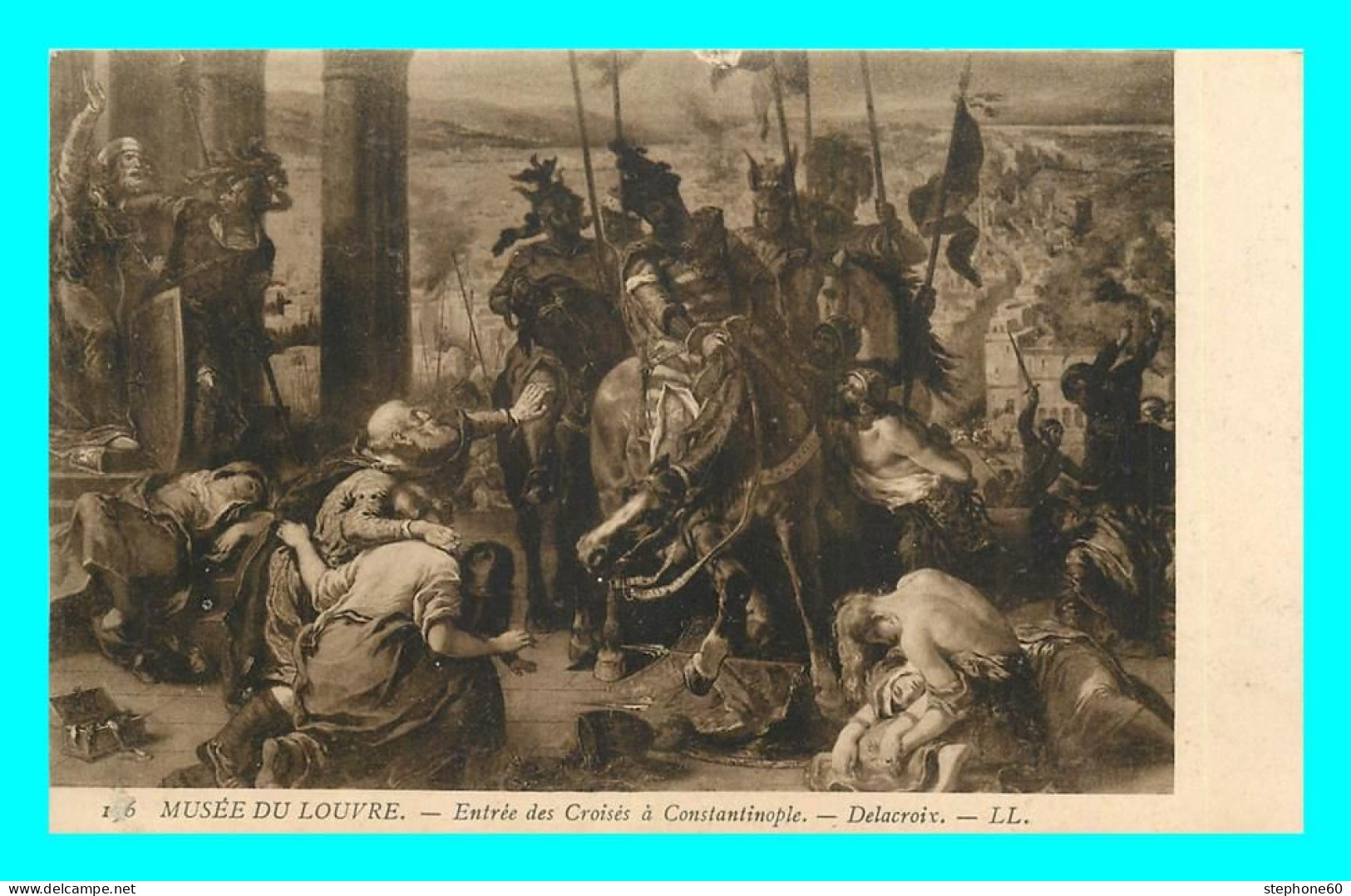 A845 / 369 Tableau Entrée Des Croisés à Constantinople DELACROIX - Peintures & Tableaux