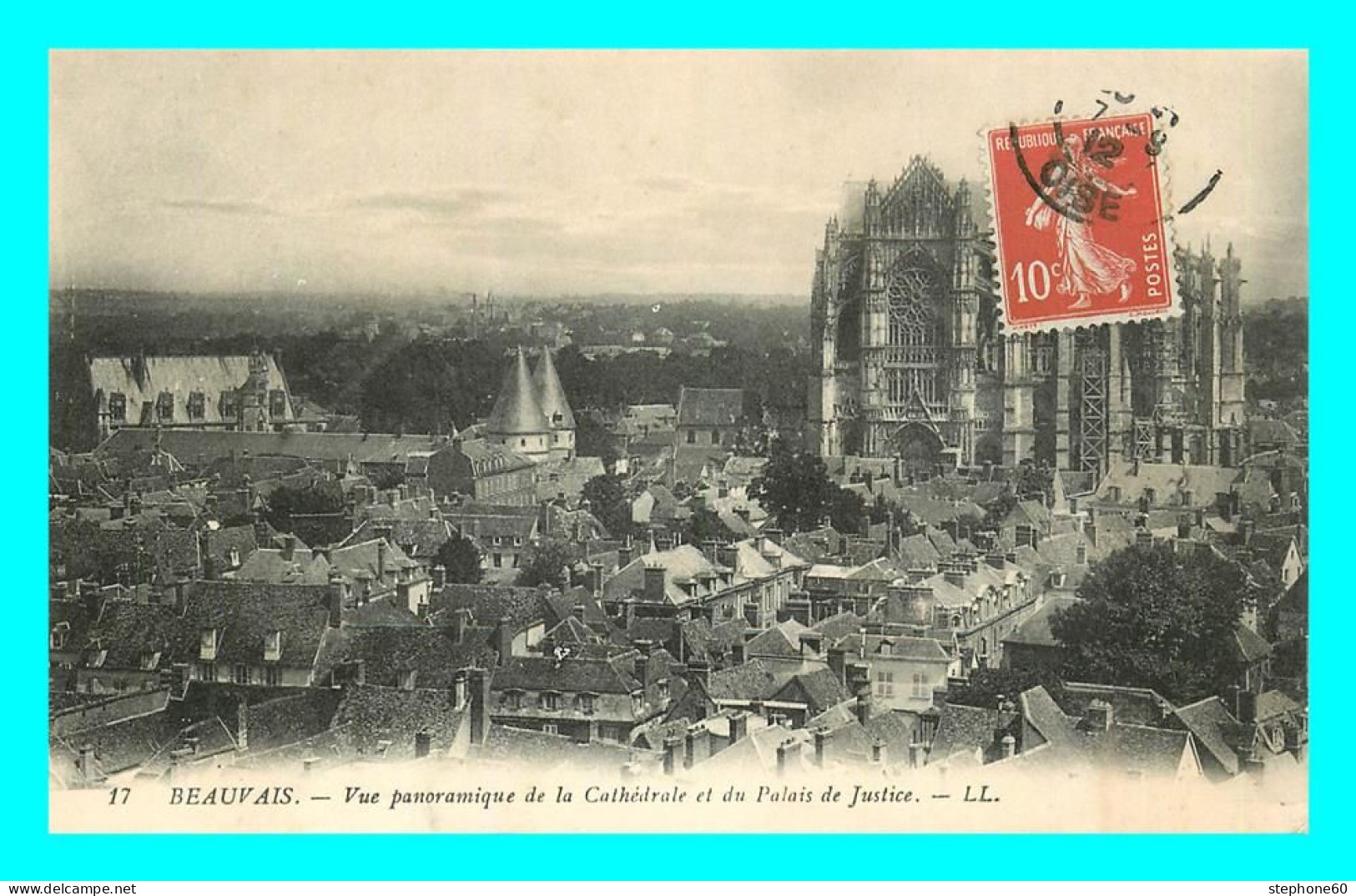 A845 / 377 60 - BEAUVAIS Vue Panoramique De La Cathédrale Et Palais De Justice - Beauvais