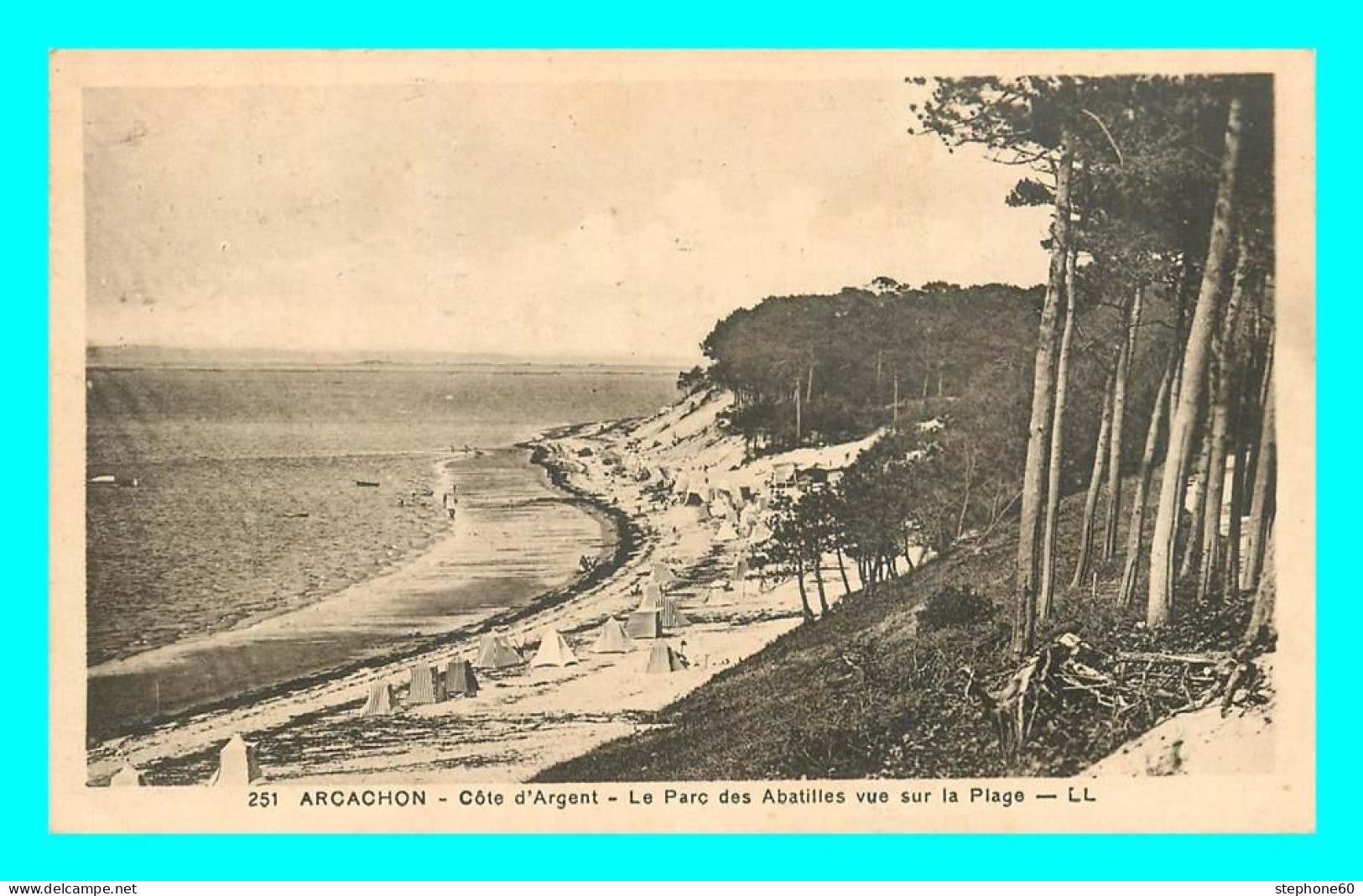 A842 / 231 33 - ARCACHON Parc Des Abatilles Vue Sur La Plage - Arcachon