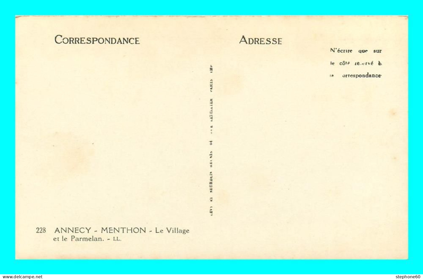 A842 / 277 74 - ANNECY MENTHON Village Et Le Parmelan - Annecy