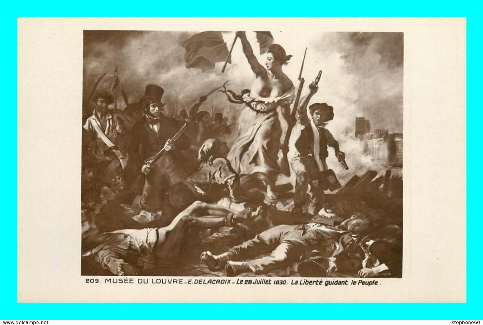 A839 / 333 Tableau Musée Du Louvre DELACROIX Le 28 Juillet 1830 - Pintura & Cuadros