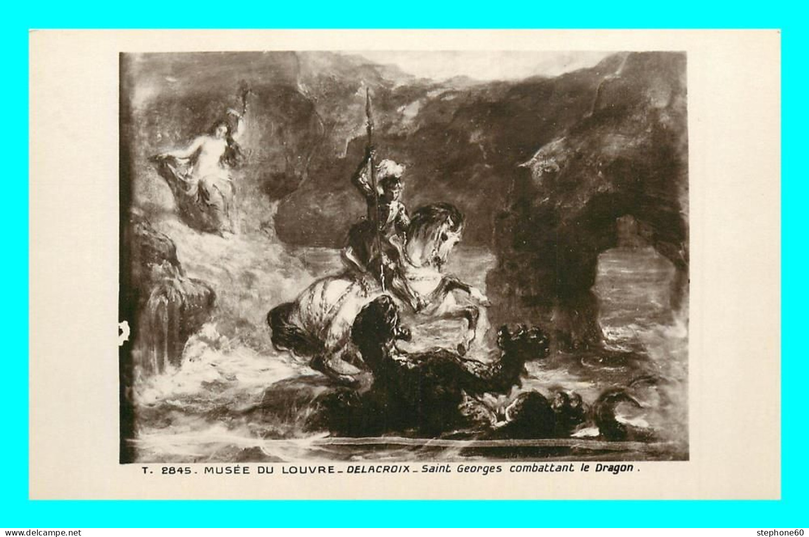 A839 / 337 Tableau Musée Du Louvre DELACROIX Saint Georges - Malerei & Gemälde