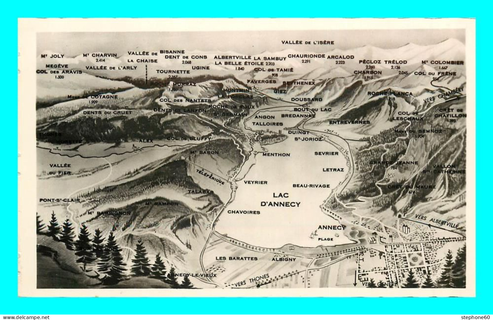 A839 / 541 CARTE GÉOGRAPHIQUE Lac D'Annecy - Mapas