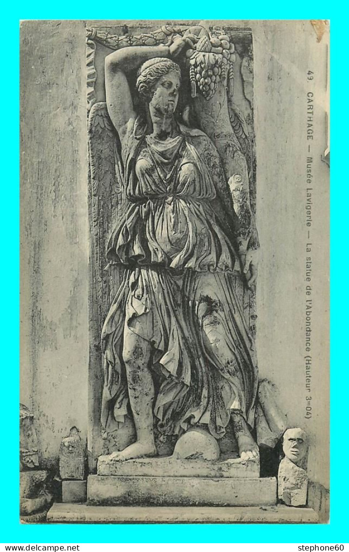 A843 / 665 Tunisie CARTHAGE Musée Lavigerie Statue De L'Abondance - Tunesië