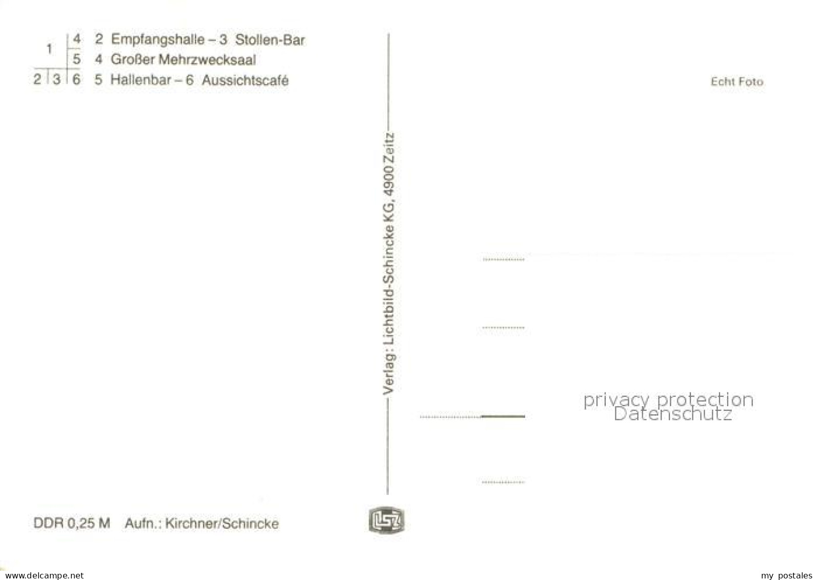 73669374 Friedrichroda FDGB Erholungsheim August Bebel Empfangshalle Stollenbar  - Friedrichroda