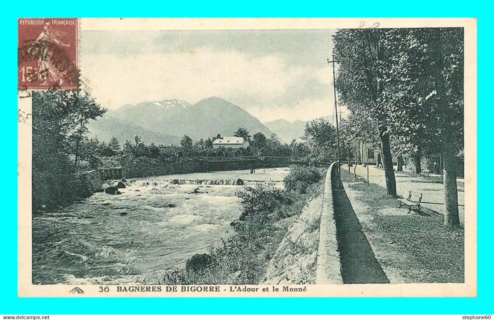 A839 / 055 65 - BAGNERES DE BIGORRE L'Adour Et Le Monné - Bagneres De Bigorre