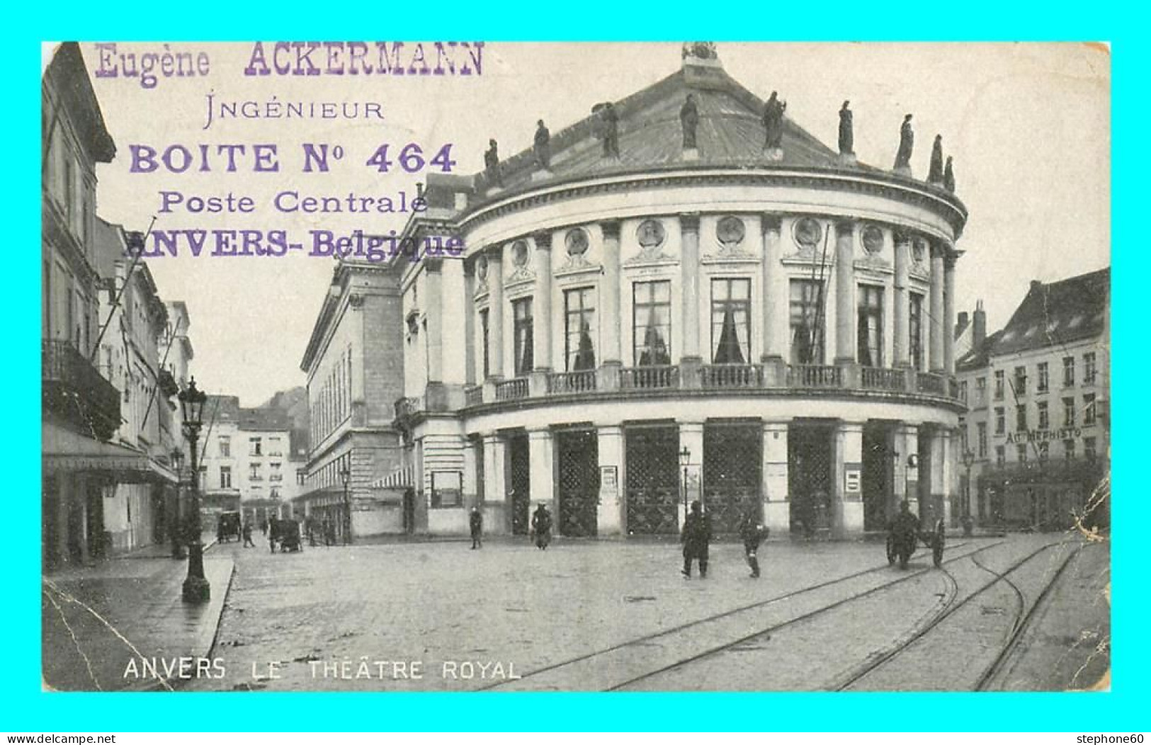 A841 / 189  Timbre Belgique Grosse Barbe - Tampon Cachet Anvers Au Dos - 1905 Grove Baard
