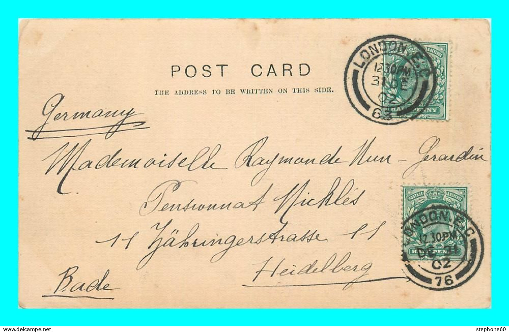 A841 / 195  Cachet LONDON E. C. Sur Timbre 1902 - Lettres & Documents