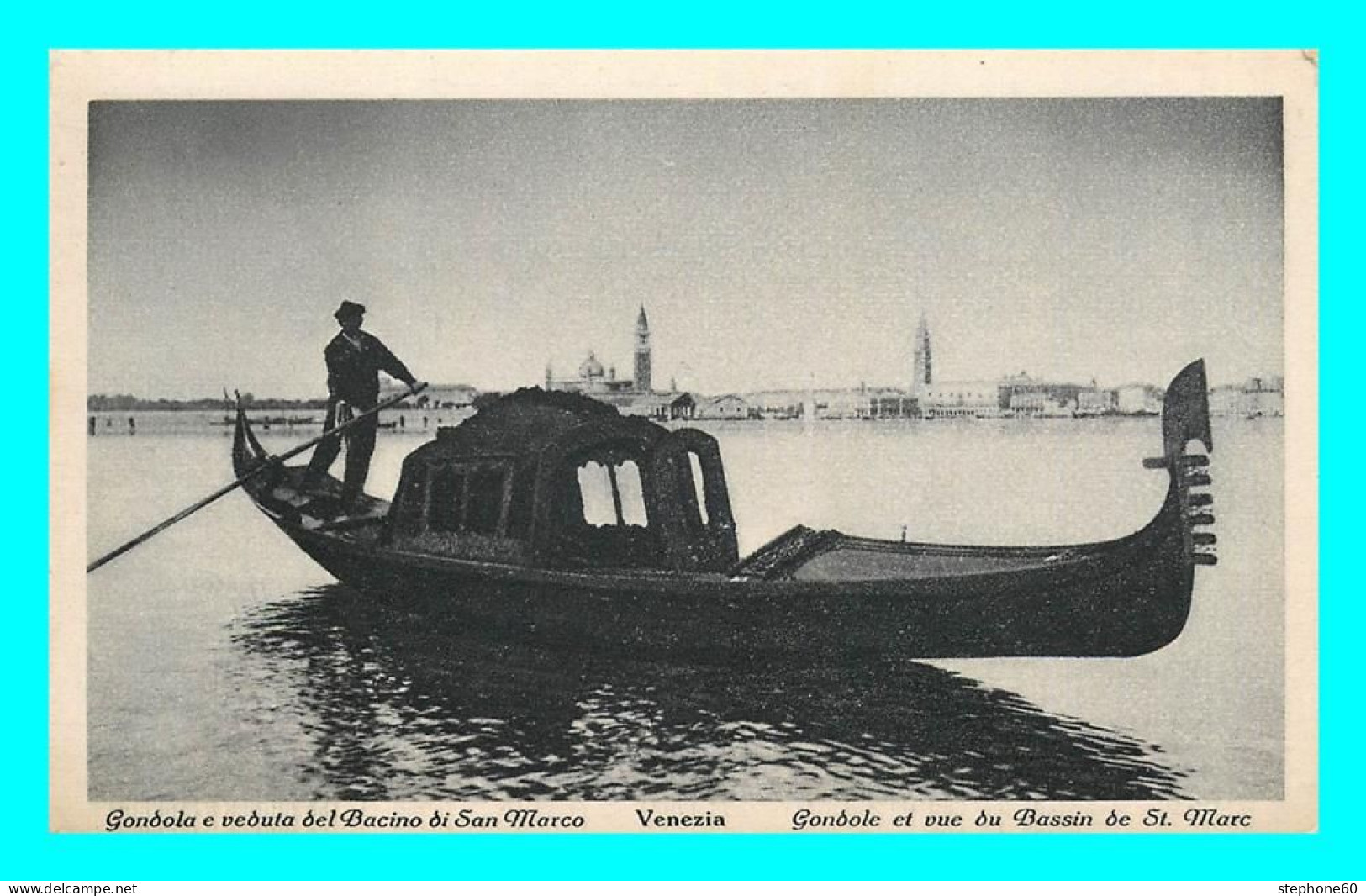 A841 / 193 VENEZIA Gondole Et Vue Du Bassin De St Marc - Venezia (Venice)