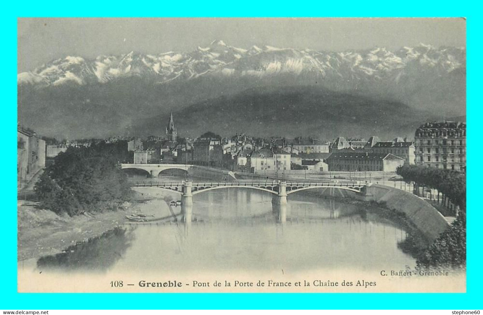 A873 / 083 38 - GRENOBLE Pont De La Porte De France Et Chaine Des Alpes - Grenoble