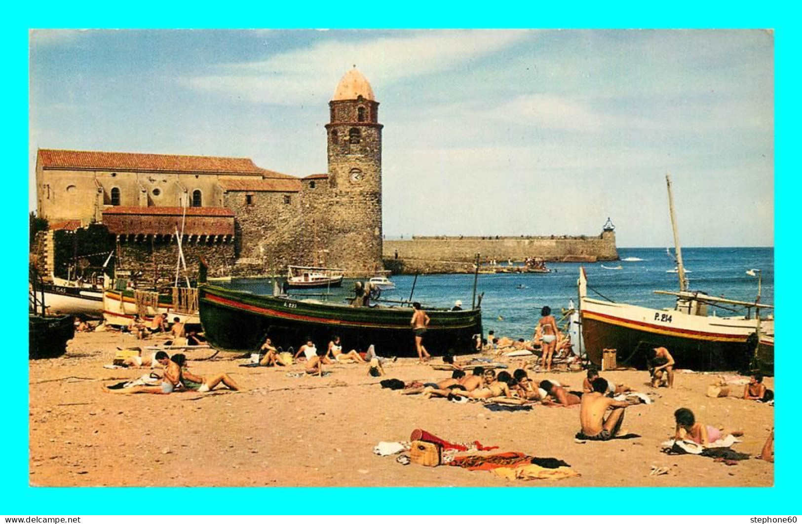 A873 / 263 66 - COLLIOURE Vue Panoramique Sur La Plage Des Pêcheurs Et Eglise - Collioure