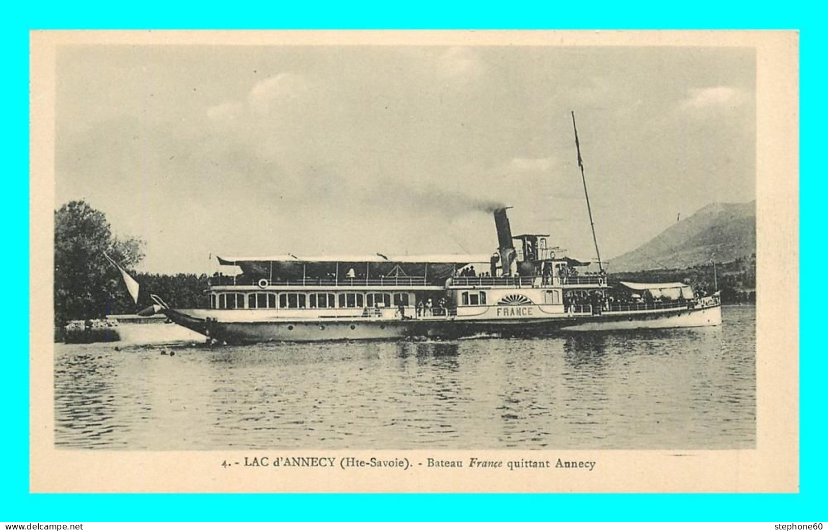 A840 / 173 74 - Lac D'Annecy Bateau France Quittant Annecy - Annecy