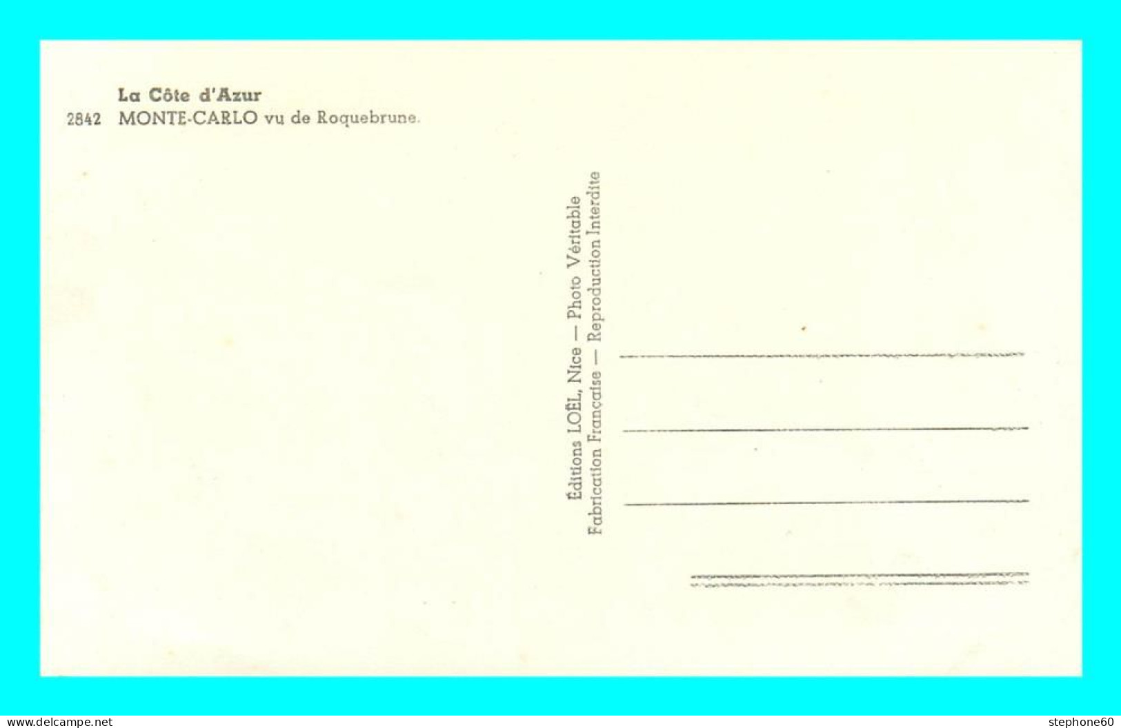A871 / 175 MONTE CARLO Vu De Roquebrune - Monte-Carlo