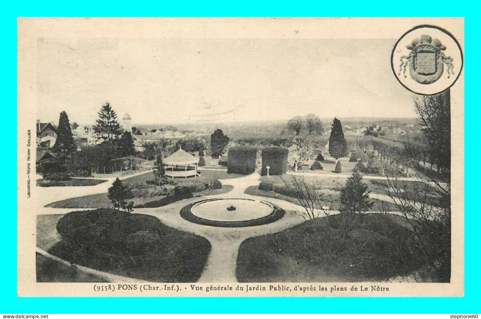 A872 / 115 17 - PONS Vue Générale Du Jardin Public - Pons