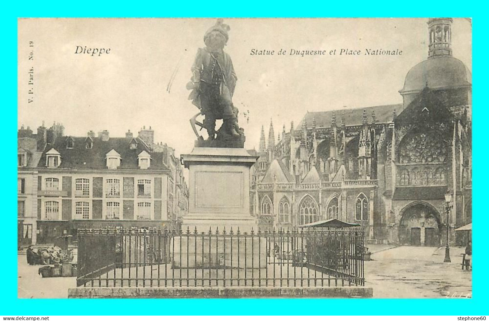 A839 / 209 76 - DIEPPE Statue De Duquesne Et Place Nationale - Dieppe