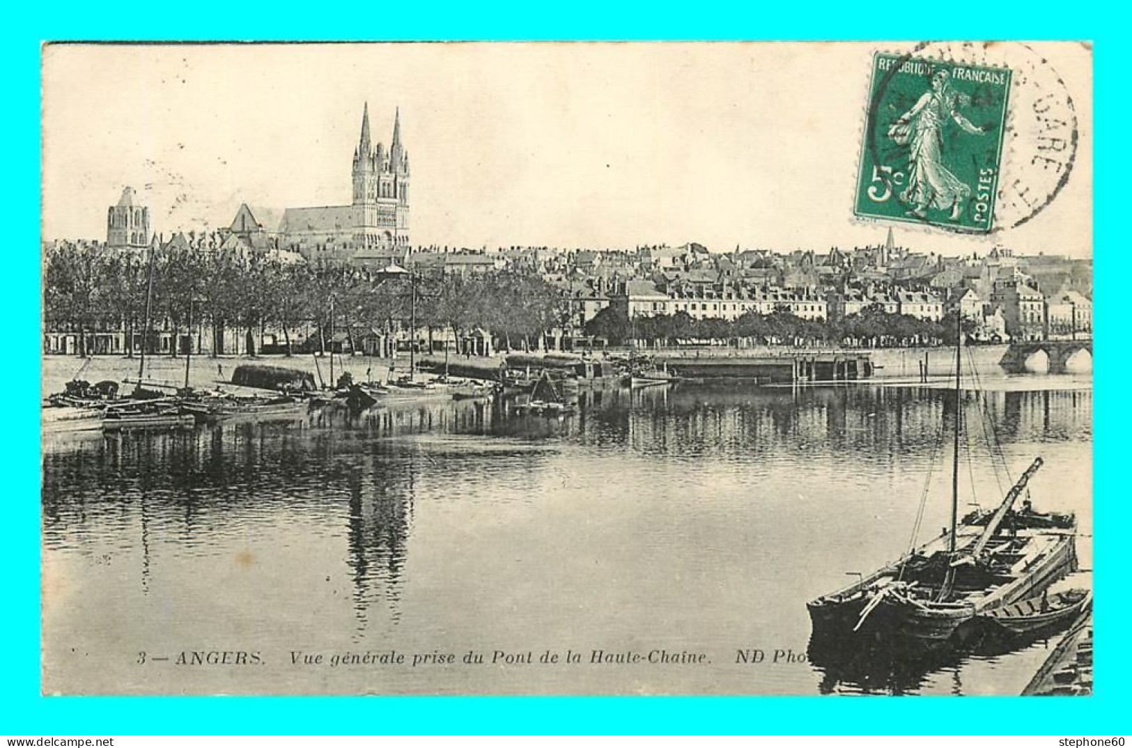 A868 / 345 49 - ANGERS Vue Générale Prise Du Pont De La Haute Chaine ( Péniche ) - Angers