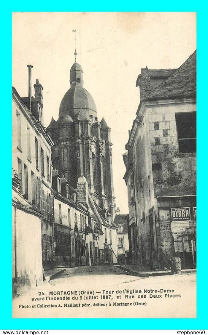 A869 / 353 61 - MORTAGNE AU PERCHE Tour De L'Eglise Notre Dame Avant L'incendie - Mortagne Au Perche